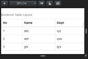 Border of Table in BootStrap