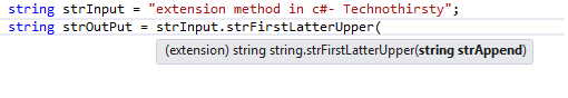 Extension Method with parameter in C# - Techno Thirsty