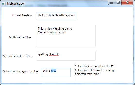 Textbox in WPF