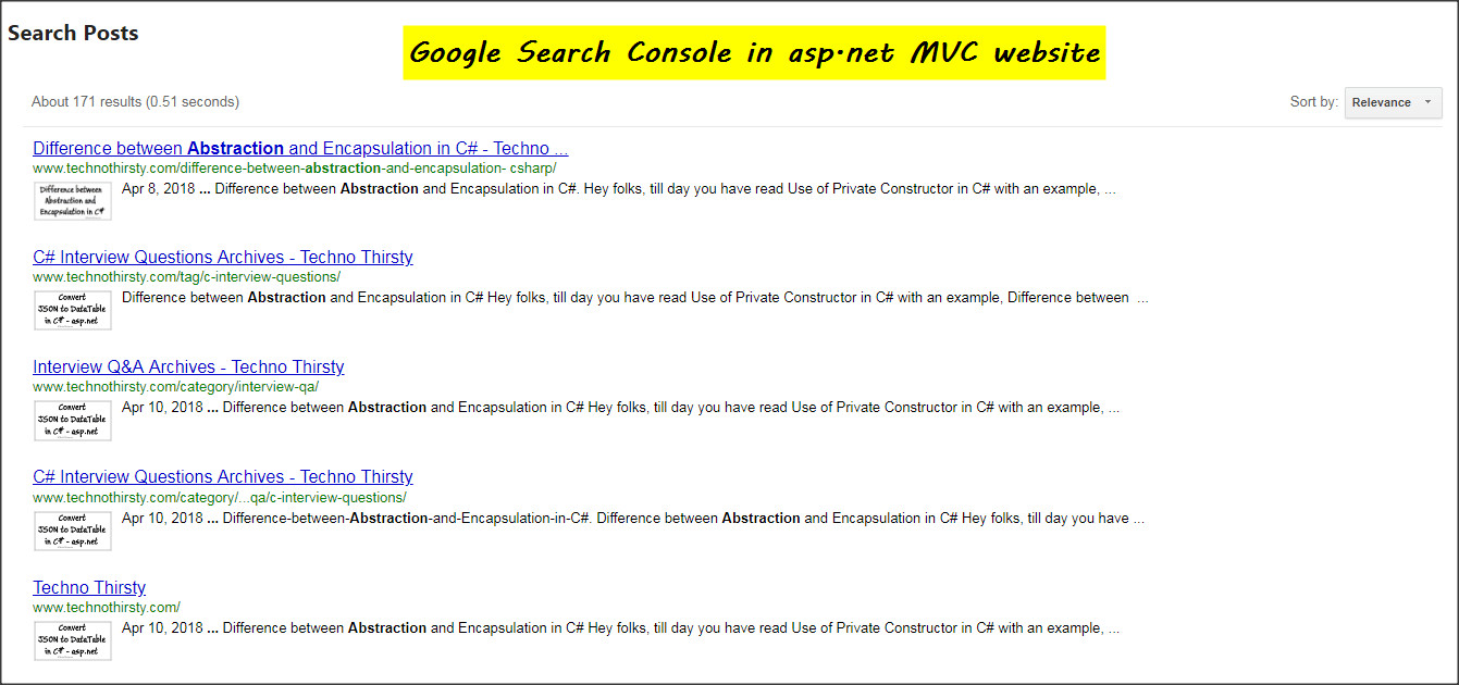 Result-google-search-console-in-mvc-page