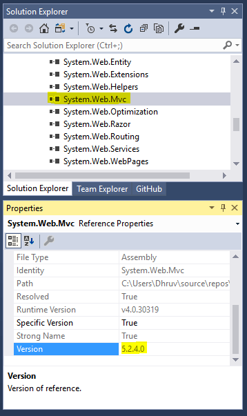 Find-aspnet-MVC-version-By-application